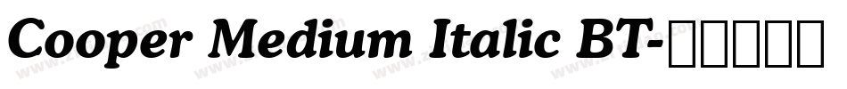 Cooper Medium Italic BT字体转换